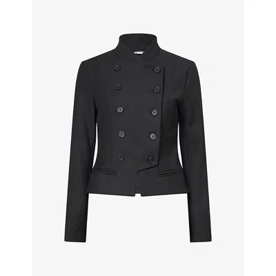 Gimaguas Womens Christy Double-breasted Twill Jacket Black