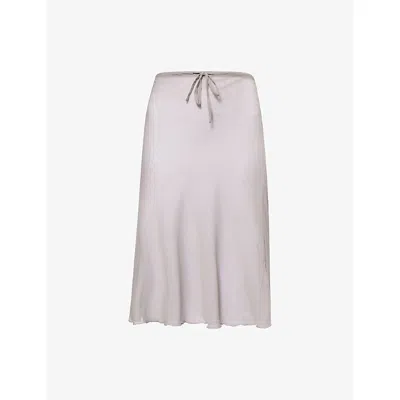 Gimaguas Womens Grey Bahia Sheer Woven Midi Skirt In Gray