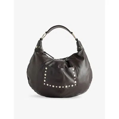 Gimaguas Womens Laia Half-moon Leather Handbag Brown