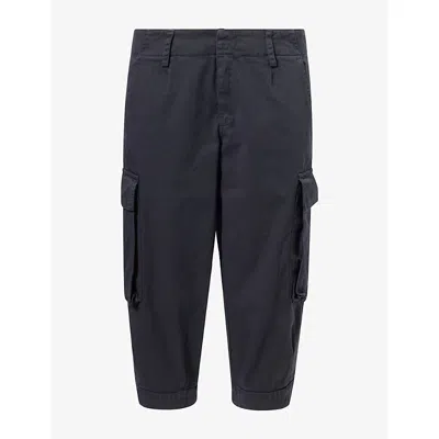 Gimaguas Womens Sara Cotton Capri Trousers Navy In Blue