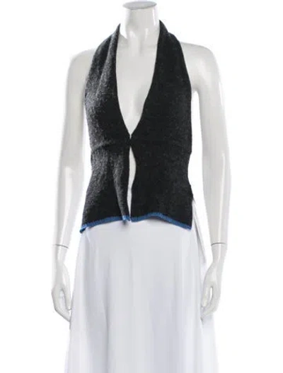 Pre-owned Gimaguas Wool Halterneck Sweater In Black