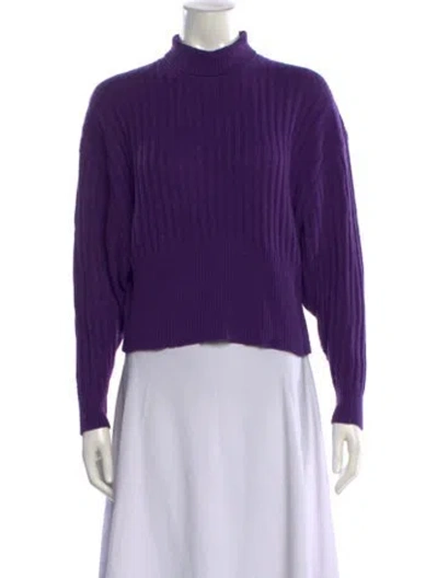 Pre-owned Gimaguas Wool Mock Neck Sweater In Purple