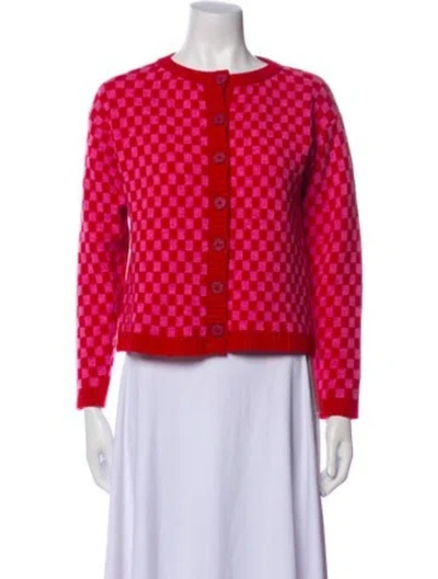 Pre-owned Gimaguas Wool Plaid Print Set In Red