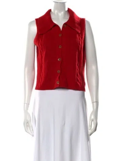 Pre-owned Gimaguas Wool Sleeveless Top In Red