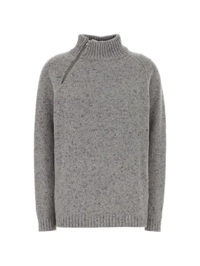 Gimaguas Xavi Zip-neck Sweater In Gray
