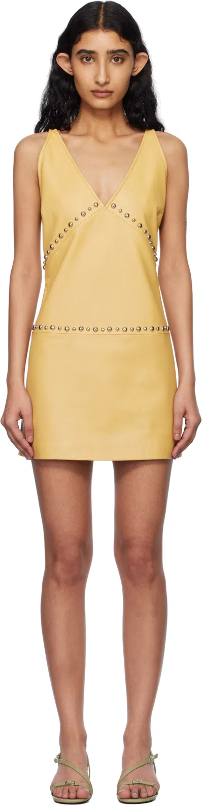 Gimaguas Yellow City Minidress In Butter