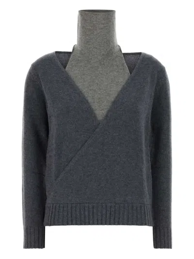 GIMAGUAS ZANTE WRAP V-NECK SWEATER
