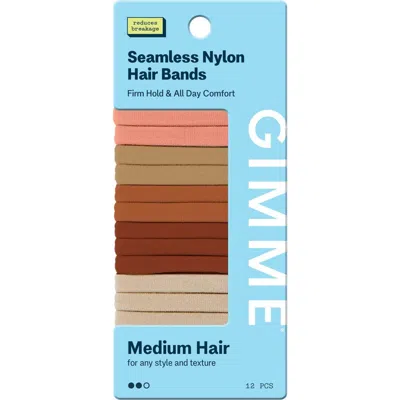 Gimme Beauty Any Fit Hair Bands, Damage Free Hair Ties Made With Seamless Microfiber Elastics In Multi