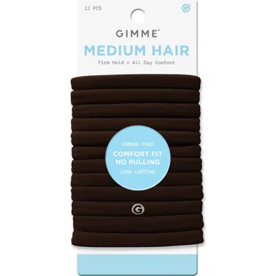 Gimme Beauty Any Fit Hair Bands, Damage Free Hair Ties Made With Seamless Microfiber Elastics In Neutral
