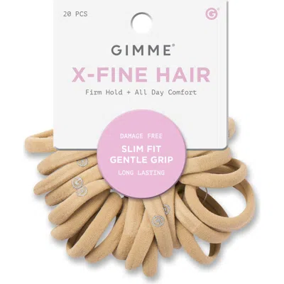 Gimme Beauty Extra Fine Hair Bands In Pink