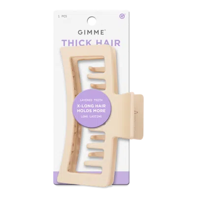 Gimme Beauty Extra Large Double Teeth Claw Clip For Thick Hair - Blonde In Brown