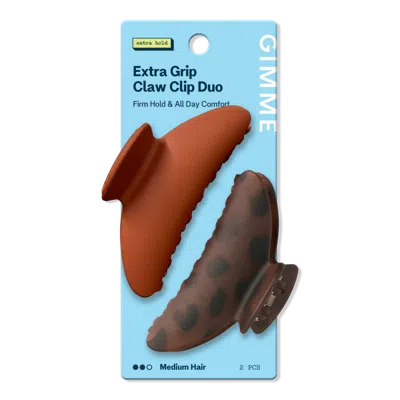 Gimme Beauty Fashion Claw Clip For Medium Hair 2 Pack - Rust/tortoise