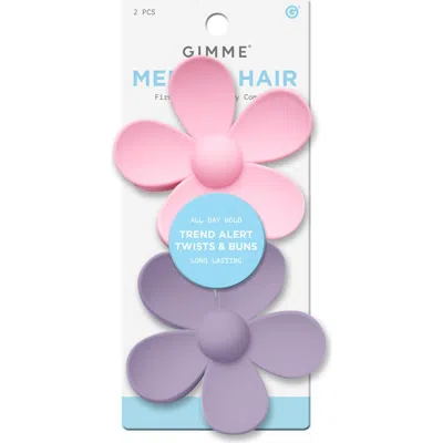 Gimme Beauty Flower Claw Clip Duo In Multi