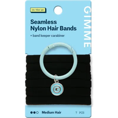 Gimme Beauty Low Profile Hair Bands With Band Ring In Blue