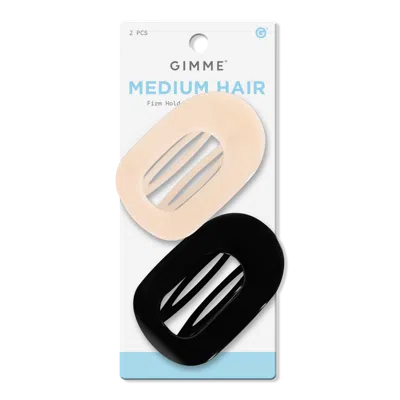 Gimme Beauty Medium Hair Lay Flat Claw Clip - Black/cream In Multi