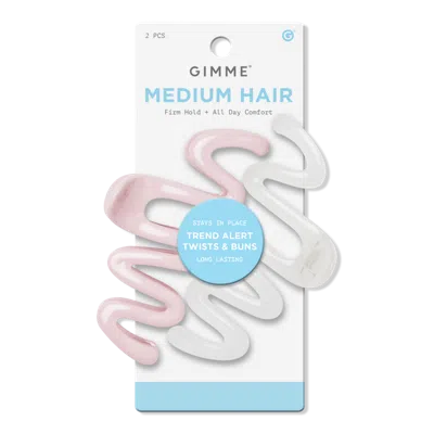 Gimme Beauty Medium Hair Squiggle 2.0 Claw Clip - Pink/white In Multi