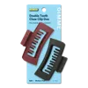 Gimme Beauty Rectangle Double Teeth Claw Clip - Black/maroon In Multi