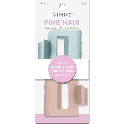 Gimme Beauty Small Rectangle Claw Clip Duo In Multi