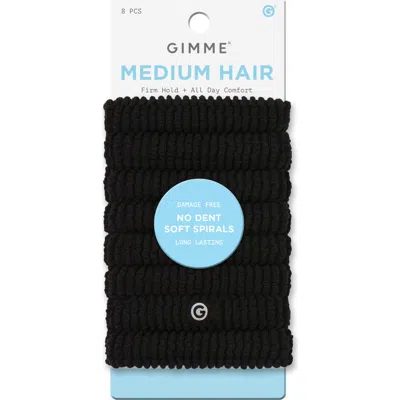 Gimme Beauty Soft Spiral Hair Bands In Black
