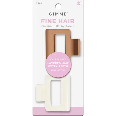 Gimme Beauty Square Claw Clip For Fine Hair Duo In Multi