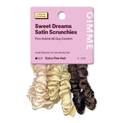 Gimme Beauty Sweet Dreams Slim Satin Hair Scrunchies - Neutral Colors