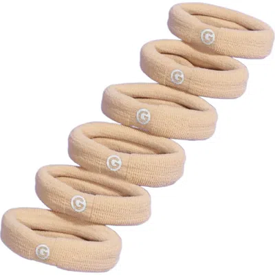 Gimme Beauty Thick Fit Hair Bands, Damage Free Hair Ties Made With Seamless Microfiber Elastics In Sand