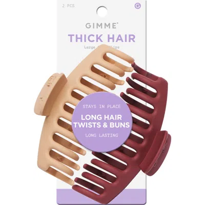 Gimme Beauty Thick Hair Claw Clips In Multi
