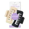 Gimme Beauty Thick Hair Double Teeth Rectangle Claw Clip - Blonde/black