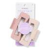 Gimme Beauty Thick Hair Rectangular Claw Clips - Tan & Pink