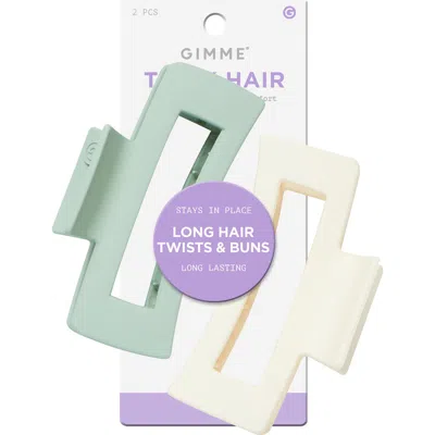 Gimme Beauty Xl Rectangle Claw Clip For Thick Hair Duo In Multi