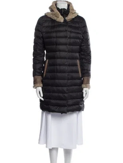 Pre-owned Gimo's Italiana Fur Coat In Black