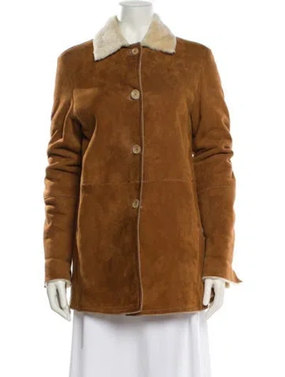 Pre-owned Gimo's Italiana Leather Jacket In Brown