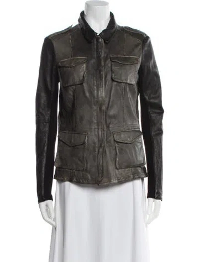 Pre-owned Gimo's Italiana Utility Jacket W/ Tags In Gray