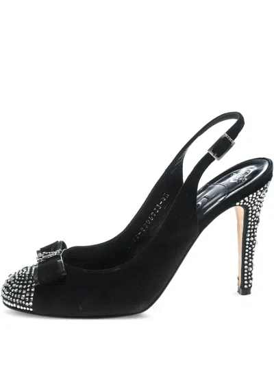 Pre-owned Gina 100mm Crystal-embellished Pumps