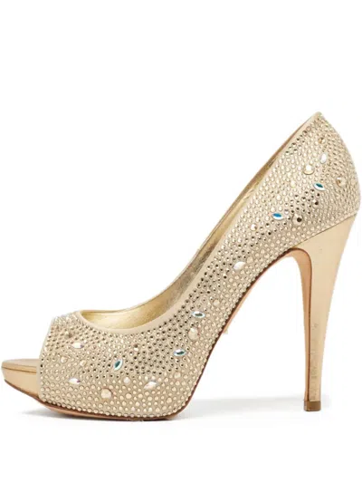 Pre-owned Gina 120mm Crystal-embellished Sandals