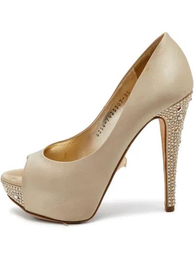 Pre-owned Gina 125mm Crystal-embellished Pumps
