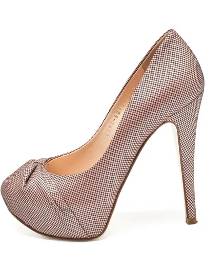 Pre-owned Gina 125mm Knot-embellished Heeled Pumps