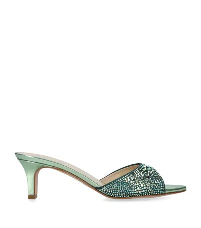 Gina Crystal Comet Mules 50 In Green
