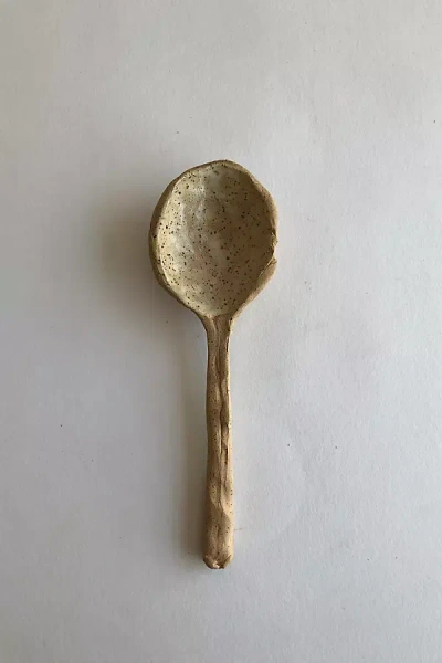 Gina Desantis Ceramics Luna Large Spoon In Brown