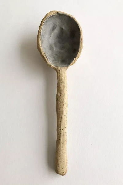 Gina Desantis Ceramics Luna Large Spoon In Brown