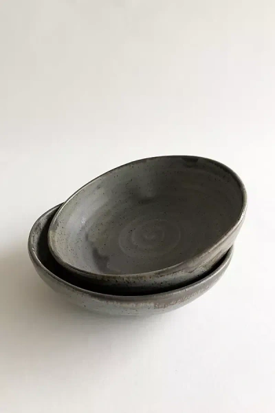 Gina Desantis Ceramics Luna Pasta Bowl In Gray