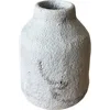 Gina Desantis Ceramics Small Bottle Crater Vase In Gray