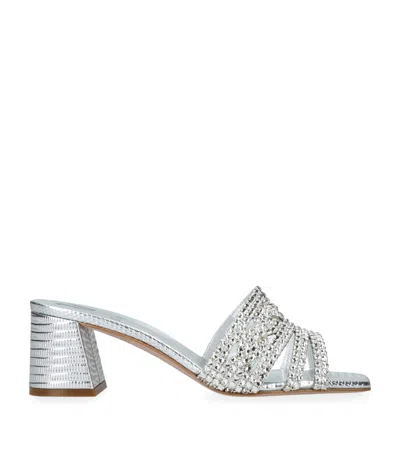 Gina Embellished Utah Mules 50 In Silver
