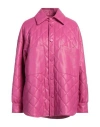 Gina Gorgeous Woman Puffer Fuchsia Size 6 Polyurethane, Polyester In Pink