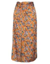 Gina Gorgeous Woman Long Skirt Mandarin Size 6 Viscose In Mandarin