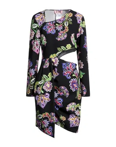 Gina Gorgeous Woman Mini Dress Black Size 2 Polyester, Elastane