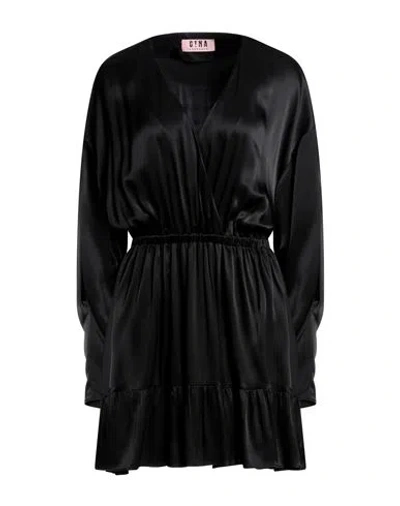 Gina Gorgeous Woman Short Dress Black Size 6 Viscose