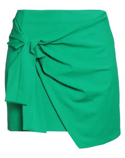 Gina Gorgeous Woman Mini Skirt Green Size 6 Viscose, Polyamide, Elastane