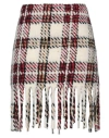 Gina Gorgeous Woman Mini Skirt Ivory Size 4 Acrylic, Polyester, Virgin Wool In White