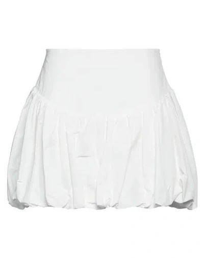 Gina Gorgeous Woman Mini Skirt White Size 6 Polyester, Cotton